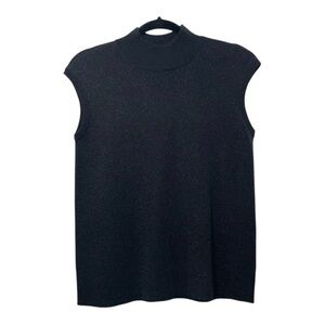 Coldwater Creek M Elegant Sleeveless Sophisticated Turtleneck Sparkle Knit Top